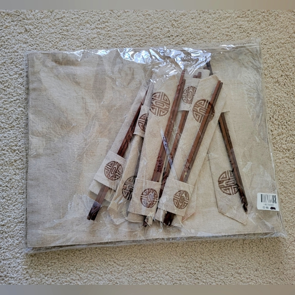 Vintage Place Setting for 6 w/ Chopsticks (New)